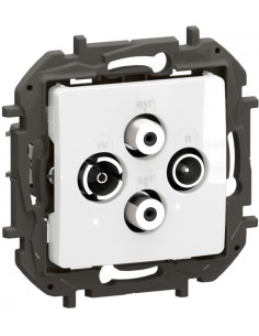 Legrand Розетка TV-R-SAT1-SAT2 индивидуална 1.5dB цвят Бял Niloe New NP4108WH - Цена | LEDs4economy