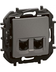 Legrand Розетка 2xRJ45 cat.6A STP цвят Сив Niloe New NP4335MG - Цена | LEDs4economy