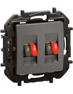 Legrand Розетка за тонколони двойна цвят Сив Niloe New NP4411MG - Цена | LEDs4economy