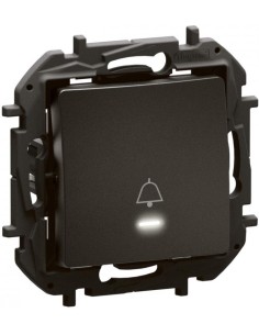 Legrand Бутон с подсветка и символ "звънец" цвят Черен Niloe New NP2311BK - Цена | LEDs4economy