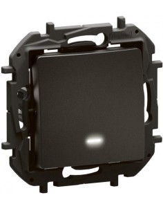 Legrand Девиаторен ключ с подсветка цвят Черен Niloe New NP2211BK - Цена | LEDs4economy