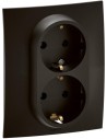 Legrand Контакт шуко ДВОЕН 16A с детска защита моноблок цвят Черен Niloe New NP3130BK - Цена | LEDs4economy