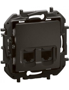 Legrand Розетка 2xRJ45 cat.5e UTP цвят Черен Niloe New NP4331BK - Цена | LEDs4economy