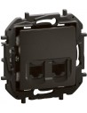 Legrand Розетка 2xRJ45 cat.5e UTP цвят Черен Niloe New NP4331BK - Цена | LEDs4economy