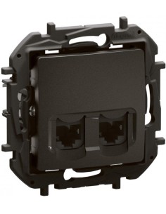 Legrand Розетка 2xRJ45 cat.6 UTP цвят Черен Niloe New NP4334BK - Цена | LEDs4economy