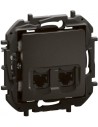 Legrand Розетка 2xRJ45 cat.6 UTP цвят Черен Niloe New NP4334BK - Цена | LEDs4economy
