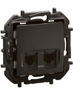 Legrand Розетка RJ11+RJ45 cat.6 UTP цвят Черен Niloe New NP492BK - Цена | LEDs4economy
