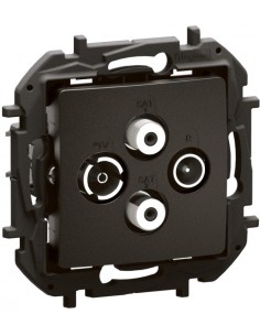 Legrand Розетка TV-R-SAT1-SAT2 индивидуална 1.5dB цвят Черен Niloe New NP4108BK - Цена | LEDs4economy