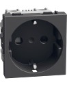 Bticino Контакт ШУКО 2P+E 16A с детска защита 2 мод. цвят Графит Light Now Bticino YD4141 - Цена | LEDs4economy