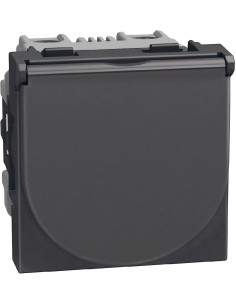 Bticino Контакт ШУКО 2P+E 16A с капаче 2 мод. цвят Графит Light Now Bticino YD4141P - Цена | LEDs4economy