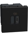 Bticino Розетка USB за зареждане тип C Power Delivery 45W 2 мод. цвят Графит Light Now Bticino YD4294C - Цена | LEDs4economy