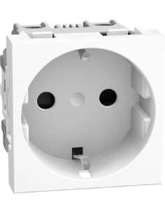 Bticino Контакт ШУКО 2P+E 16A с детска защита 2 мод. цвят Бял Light Now Bticino YW4141 - Цена | LEDs4economy