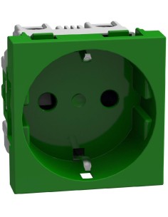 Bticino Контакт ШУКО 2P+E 16A с детска защита 2 мод. цвят Зелен Light Now Bticino Y4141G - Цена | LEDs4economy