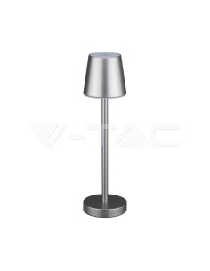 V-TAC 3W Презаредима Настолна Лампа Сива 4000 - 10188 - Цена | LEDs4economy