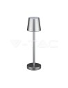 V-TAC 3W Презаредима Настолна Лампа Сива 4000 - 10188 - Цена | LEDs4economy