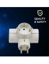 V-TAC 3 Щепсел Разклонител 10/16А 250V Страничен Бял - 8790 - 2