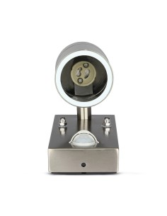 V-TAC Фасадно Тяло За Стена GU10 Със Сеньор Сатен Никел Две Посоки IP44 - 7502 - Цена | LEDs4economy 2
