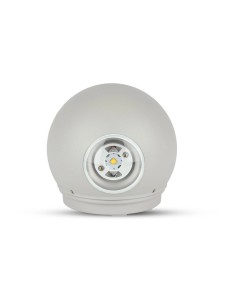V-TAC 6W Стенна Лампа Сива Кръг IP65 Две Посоки 3000К - 8305 - Цена | LEDs4economy