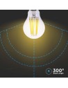 V-TAC LED Крушка - 18W Filament E27 A70 3000K 135LM/W - 212802 - 3