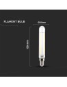 V-TAC LED Крушка - 4W Filament E14 T20 3000K - 212701 - 4