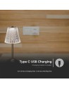 V-TAC 3W Led Настолна Лампа Никел 3in1 - 10327 - 3