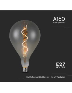 V-TAC LED Крушка - 4W Filament Спирала A160S 2700K Опушен - 23167 - Цена | LEDs4economy 2