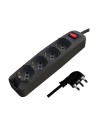 V-TAC 1.5M EXTENSION SOCKET W/ 1 SWITCH (POLYBAG+CARD) 4 PIN - Black - 87111