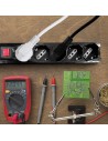 V-TAC 1.5M EXTENSION SOCKET WITH 1 SWITCH (POLYBAG+CARD)5 PIN - Black - 87121 - 2