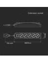 V-TAC 1.5M EXTENSION SOCKET WITH 1 SWITCH (POLYBAG+CARD)5 PIN - Black - 87121 - 4