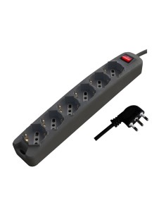 V-TAC 1.5M EXTENSION SOCKET W/ 1 SWITCH (POLYBAG+CARD) 6 PIN -Black - 87131 - Цена | LEDs4economy