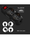 V-TAC 1.5M MULTIPLE SOCKET WITH SWITCH (POLYBAG+CARD) 2X2 PIN Black - 87341 - 3