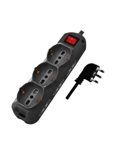 V-TAC 1.5M MULTIPLE SOCKET WITH SWITCH (POLYBAG+CARD) 3X2 PIN Black - 87351 - Цена | LEDs4economy