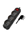 V-TAC 1.5M MULTIPLE SOCKET WITH SWITCH (POLYBAG+CARD) 3X2 PIN Black - 87351