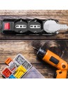 V-TAC 1.5M MULTIPLE SOCKET WITH SWITCH (POLYBAG+CARD) 3X2 PIN Black - 87351 - 2