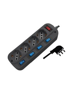 V-TAC 1.5M EXTENSION SOCKET W/ INDIVIDUAL SWITCH (POLYBAG+CARD) 4PIN Black - 87371 - Цена | LEDs4economy