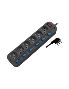 V-TAC 1.5M MULTIPLE SOCKET W/ INDIVIDUAL SWITCH (POLYBAG+CARD) 6PIN Black - 87391 - Цена | LEDs4economy