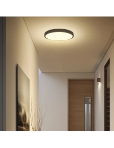 V-TAC 24W LED Плафон Сензор SAMSUNG ЧИП 4000K Кръг Черна Рамка IP44 - 76701-24 - Цена | LEDs4economy 2