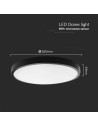 V-TAC 24W LED Плафон Сензор SAMSUNG ЧИП 4000K Кръг Черна Рамка IP44 - 76701-24 - 4