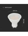 V-TAC LED Крушка - 10W GU10 SMD Пластик 4000K - 218791 - 5