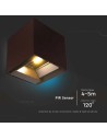 V-TAC 3W Соларна Стенна Лампа Кафяво Тяло 3в1 - 23824 - 4