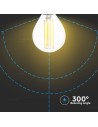 V-TAC LED Крушка - 6W Filament E14 P45 3000К - 212845 - 3