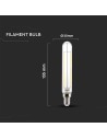 V-TAC LED Крушка - 4W Filament E14 T20 4000K - 212702 - 4