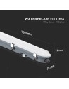 V-TAC LED Влагозащитено Тяло Мат 1200мм 36W Сензор 4000K - 24013 - 5