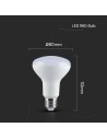 V-TAC LED Крушка - 11W E27 A80 Термо Пластик 6400K - 23900 - 5