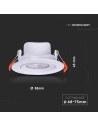 V-TAC 7W LED Плафон 3IN1 Бяло Тяло - 23837 - 4