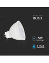 V-TAC LED Крушка - GU5.3 6W MR16 Пластик 38° 6500K - 23888 - 4