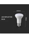 V-TAC LED Крушка - 8.5W E27 R63 Термо Пластик 4000K - 23898 - 5