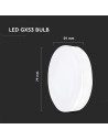 V-TAC LED Крушка - 6.4W GX53 4000K - 23902 - 5