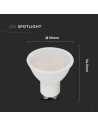 V-TAC LED Крушка - CREE ЧИП 10W GU10 Plastic Milky Cover 100° 4000K - 218786 - 5