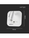 V-TAC 8W LED Тяло За Нощно Шкафче CREE ЧИП Бяло Тяло IP20 3000K - 240026 - 4
